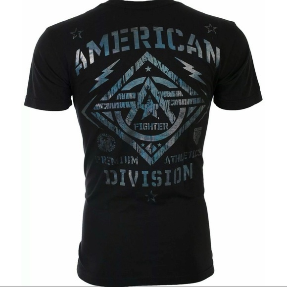 AMERICAN FIGHTER New Mexico Black Hologram Athletic Mens Crewneck T-shirt L-3XL - Picture 3 of 7